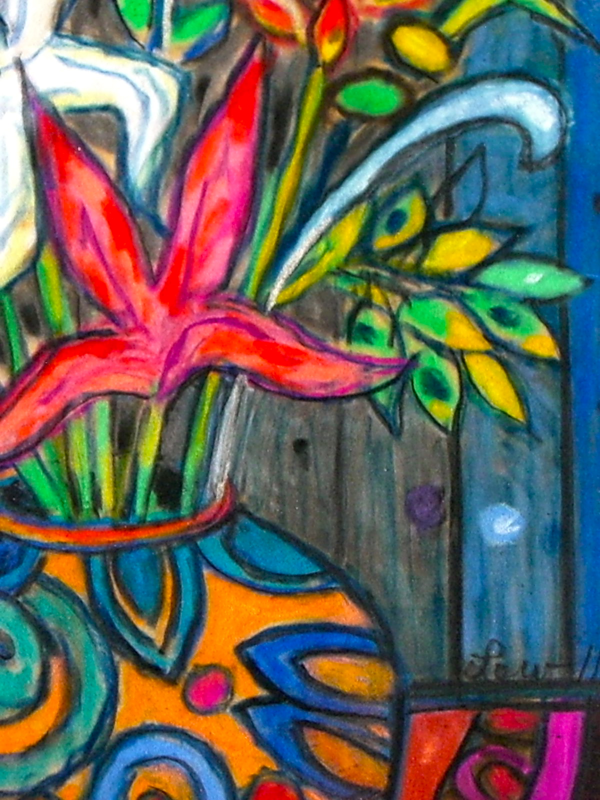Untitled 10 - chalk pastel, in Flowers and Plants
