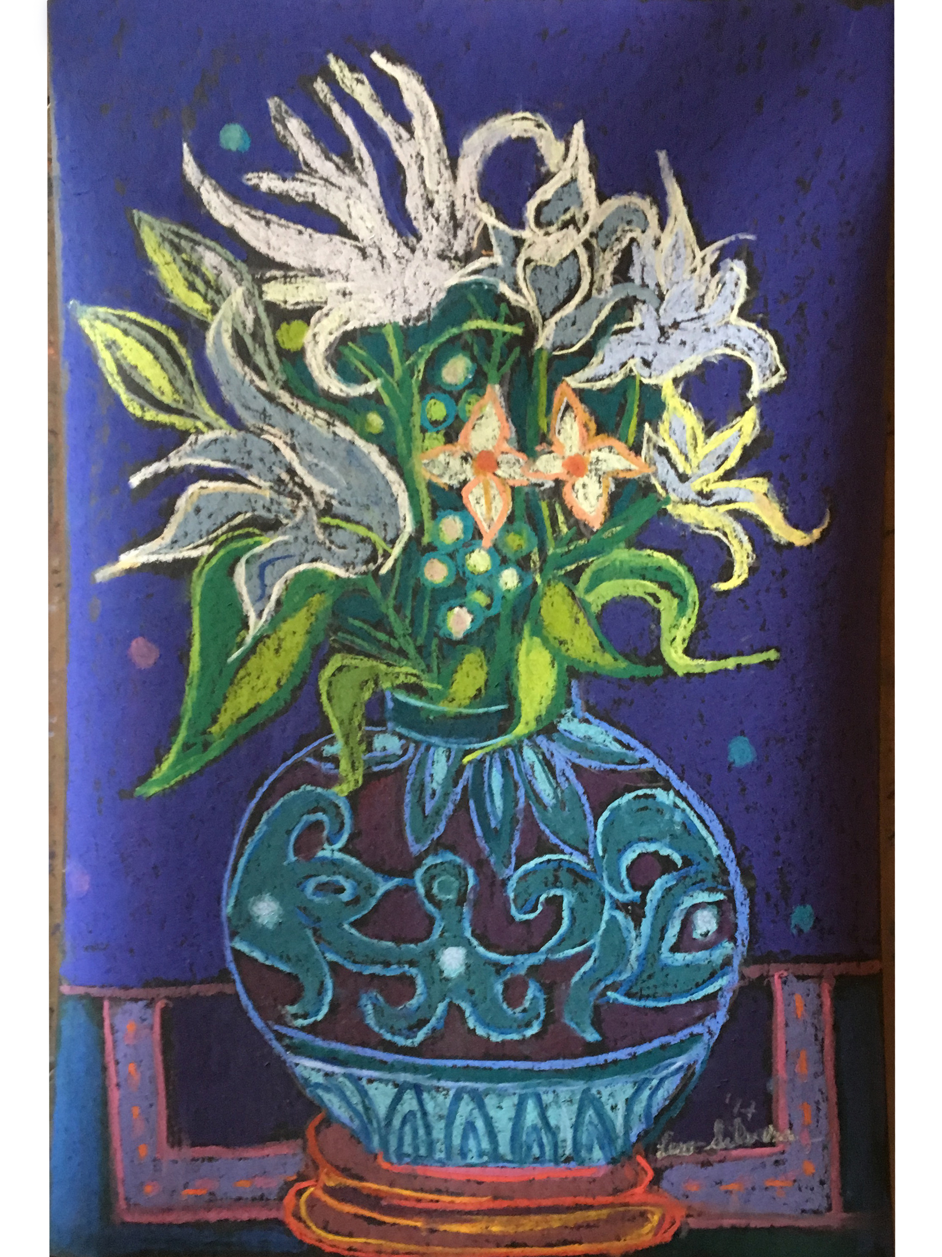 Lilies in Squat Vase