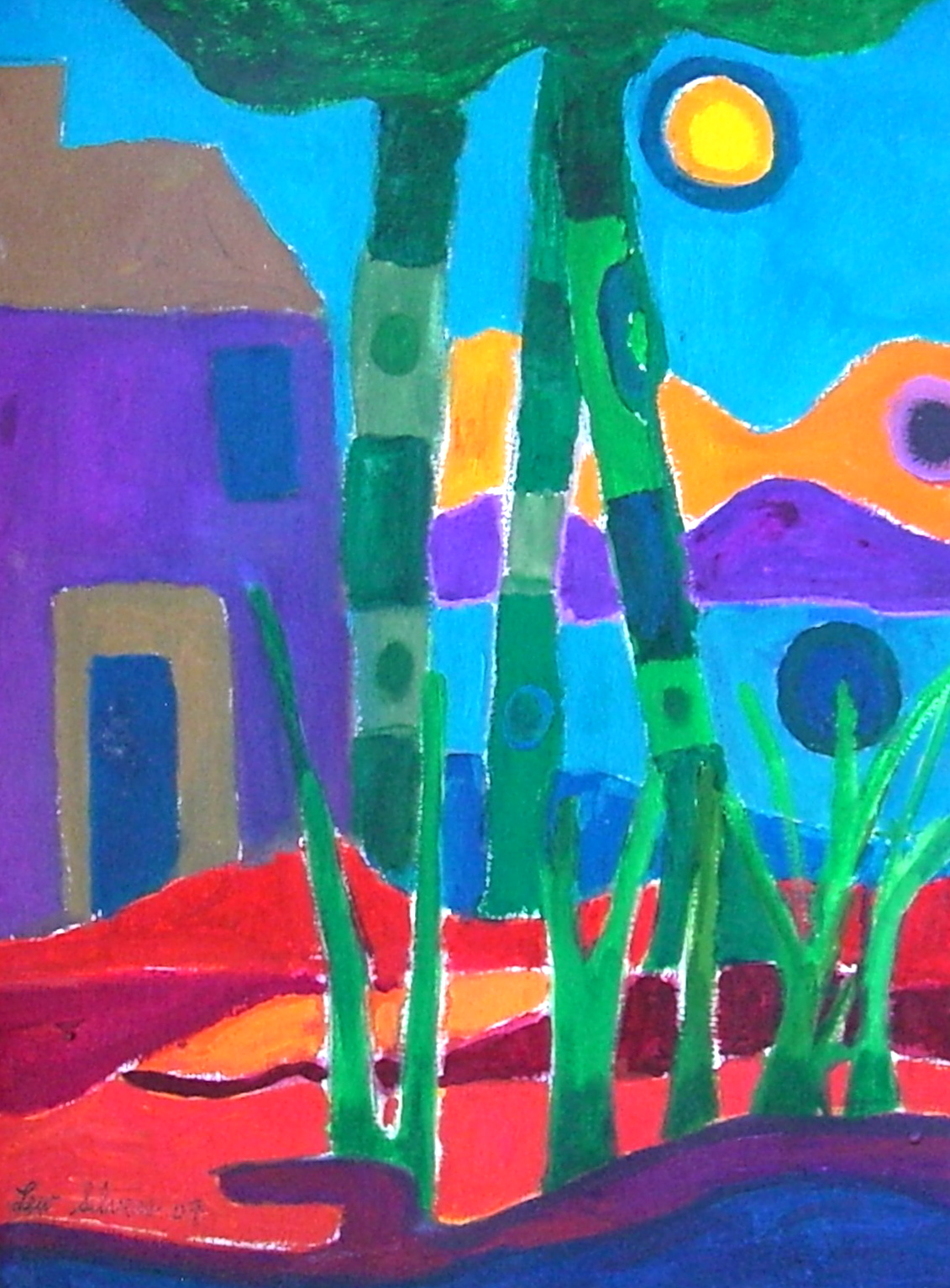 Landscape with Purple Home